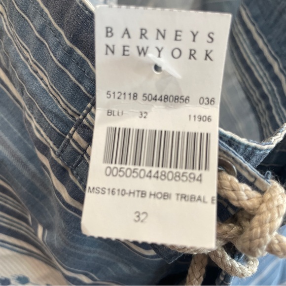 Faherty Board Shorts Swim Surf Tribal Blue Size 32 - Picture 6 of 8